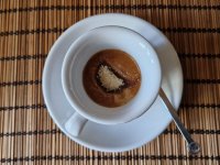Caffé Gioia Classic szemeskávé teszt cukor