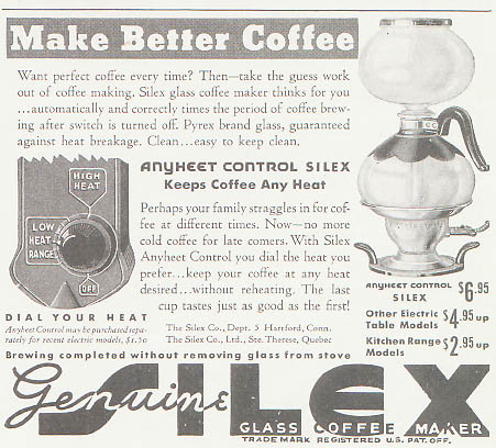 kávékészítés szifonnal, a kávészifon régen